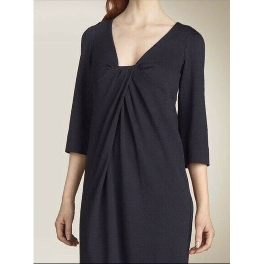 Diane Von Furstenberg Elena 100% Wool Dark‎ Gray Dress Size 2